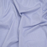 Cotton Shirting - Country Blue and White Checks - Deadstock