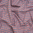 Cotton Oxford Shirting - Red, Navy and White Tattersall Check - Deadstock
