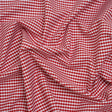 Cotton Oxford Shirting - Red and White Gingham Check - Deadstock