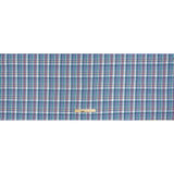 Cotton Twill Shirting - Blue, Green and Navy Colorful Plaid - Deadstock
