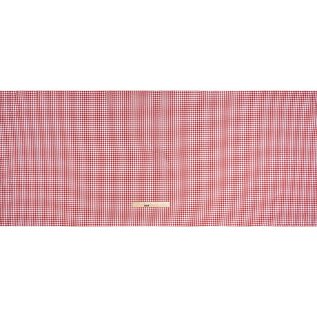 Cotton Twill Shirting - Red and White Gingham Check - Designer Deadstock