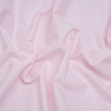 Cotton Shirting - Light Pink and White Candy Stripes - Designer Deadstock
