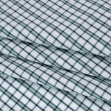 Cotton Shirting - Black, Green and White Shadow Plaid - Deadstock
