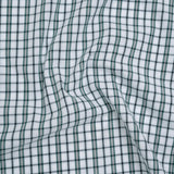 Cotton Shirting - Black, Green and White Shadow Plaid - Deadstock