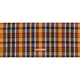 Rustic Cotton Shirting - Golden Yellow, Red and Navy Blue Plaid - Deadstock
