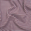 Cotton Twill - Red, Navy and White Houndstooth - Deadstock