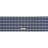 Cotton Oxford Shirting - Dark Blue and White Plaid - Deadstock