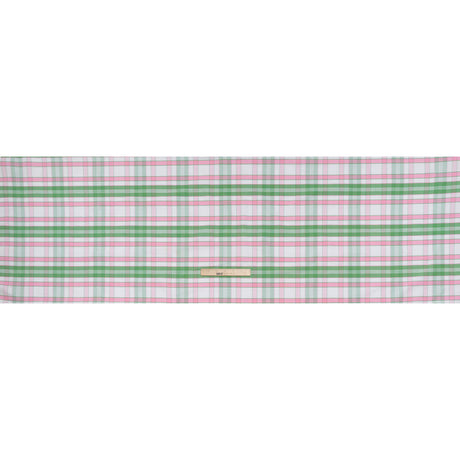 Cotton Oxford Shirting - Bubblegum Pink, Kelly Green and White Plaid - Deadstock