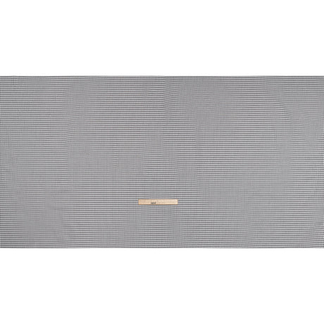 Cotton Twill - Charcoal, Light Gray and White Houndstooth - Deadstock