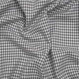 Cotton Twill - Charcoal, Light Gray and White Houndstooth - Deadstock
