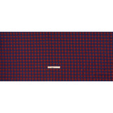 Brushed Cotton Twill Shirting - Red, Electric Blue and Black Plaid - Designer Deadstock