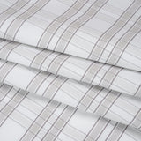 Cotton Oxford Shirting - Gray and White Plaid Check - Deadstock
