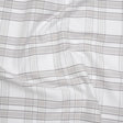 Cotton Oxford Shirting - Gray and White Plaid Check - Deadstock