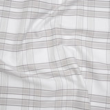 Cotton Oxford Shirting - Gray and White Plaid Check - Deadstock