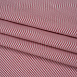 Cotton Oxford Shirting - Red and White Stripes - Deadstock