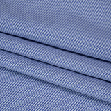 Cotton Twill Shirting - Blue and White Little Houndstooth - Deadstock