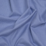 Cotton Twill Shirting - Blue and White Little Houndstooth - Deadstock