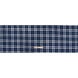 Lightweight Cotton Flannel Twill - Dark Blue, Pale Gray and White Plaid - Deadstock