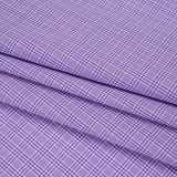 Cotton Shirting - Purple and White Plaid - Deadstock