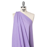 Cotton Shirting - Purple and White Plaid - Deadstock