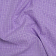 Cotton Shirting - Purple and White Plaid - Deadstock