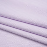 Cotton Jacquard Shirting - Light Purple and White Herringbone - Deadstock