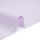 Cotton Jacquard Shirting - Light Purple and White Herringbone - Deadstock