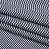 Cotton Gingham Shirting - Navy and White Tiny Checks - Deadstock