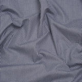 Cotton Gingham Shirting - Navy and White Tiny Checks - Deadstock