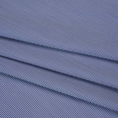 Cotton Shirting - Blue and White Tiny Gingham Check - Deadstock
