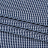 Cotton Shirting - Midnight Blue and White Tiny Checks - Deadstock