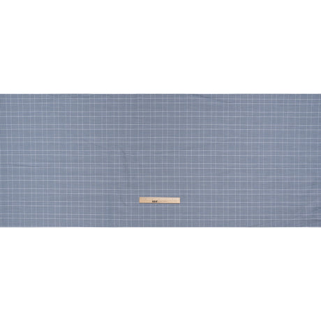 Cotton Oxford Shirting - Blue and White Glen Plaid - Deadstock
