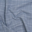Cotton Oxford Shirting - Blue and White Glen Plaid - Deadstock