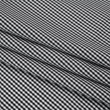 Cotton Gingham Shirting - Black and White Little Checks - Deadstock