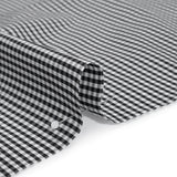 Cotton Gingham Shirting - Black and White Little Checks - Deadstock
