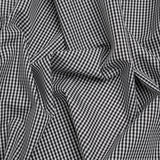 Cotton Gingham Shirting - Black and White Little Checks - Deadstock