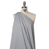 Cotton Shirting - White and Gray Faux Twill Check - Deadstock