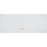 Cotton Oxford Shirting - Navy Blue, Pale Gray and White Shadow Stripes - Deadstock