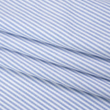 Cotton Oxford Shirting - Strong Blue and White Candy Stripes - Deadstock