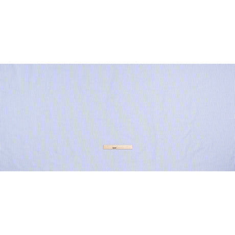 Cotton Oxford Shirting - Strong Blue and White Candy Stripes - Deadstock