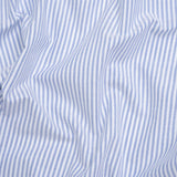 Cotton Oxford Shirting - Strong Blue and White Candy Stripes - Deadstock