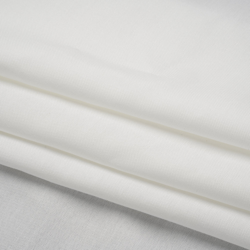 Textured Cotton Woven Shirting - Ivory - Deadstock