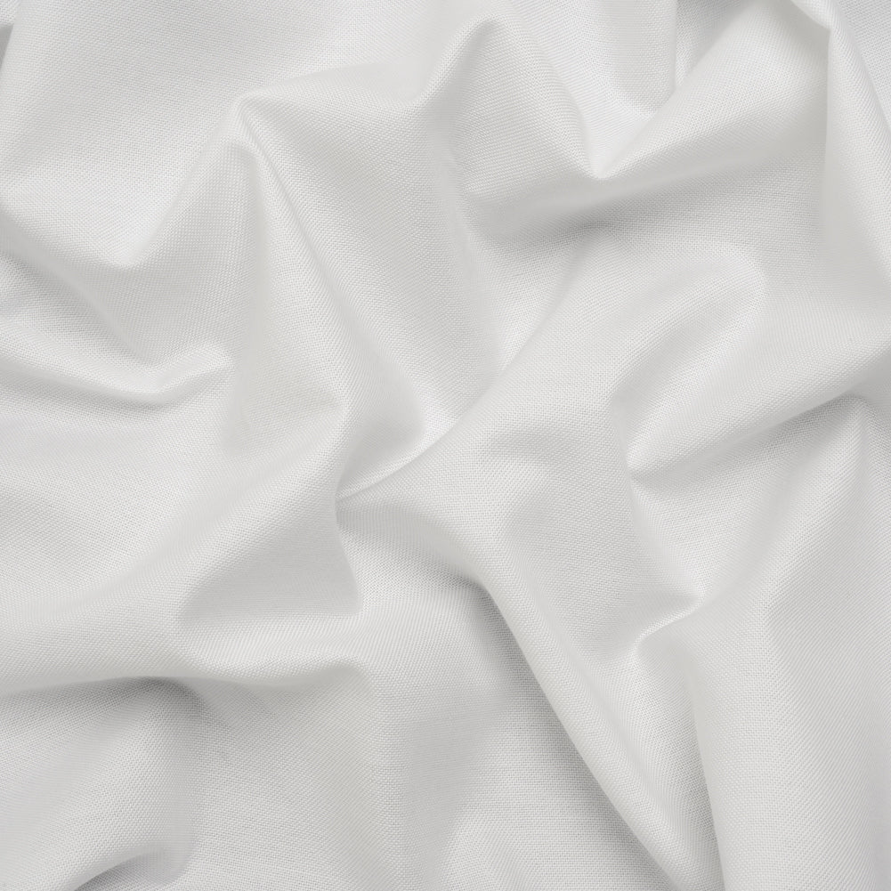 Textured Cotton Woven Shirting - Ivory - Deadstock