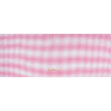 Cotton Oxford Shirting - Light Pink and White Gingham Checks - Deadstock