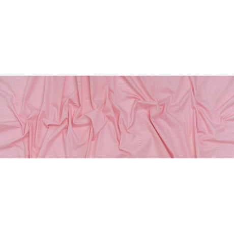 Cotton Gingham Shirting - Light Pink and White Tiny Checks - Deadstock