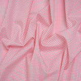 Cotton Gingham Shirting - Light Pink and White Tiny Checks - Deadstock