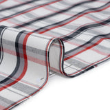 Cotton Woven - Midnight Blue, Red and White Plaid - Deadstock