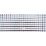 Cotton Oxford Shirting - Midnight Blue, Red and White Plaid - Deadstock
