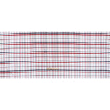 Cotton Oxford Shirting - Red, Navy and White Plaid - Deadstock