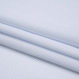 Cotton Shirting - Sky Blue and White Pinstripes - Designer Deadstock